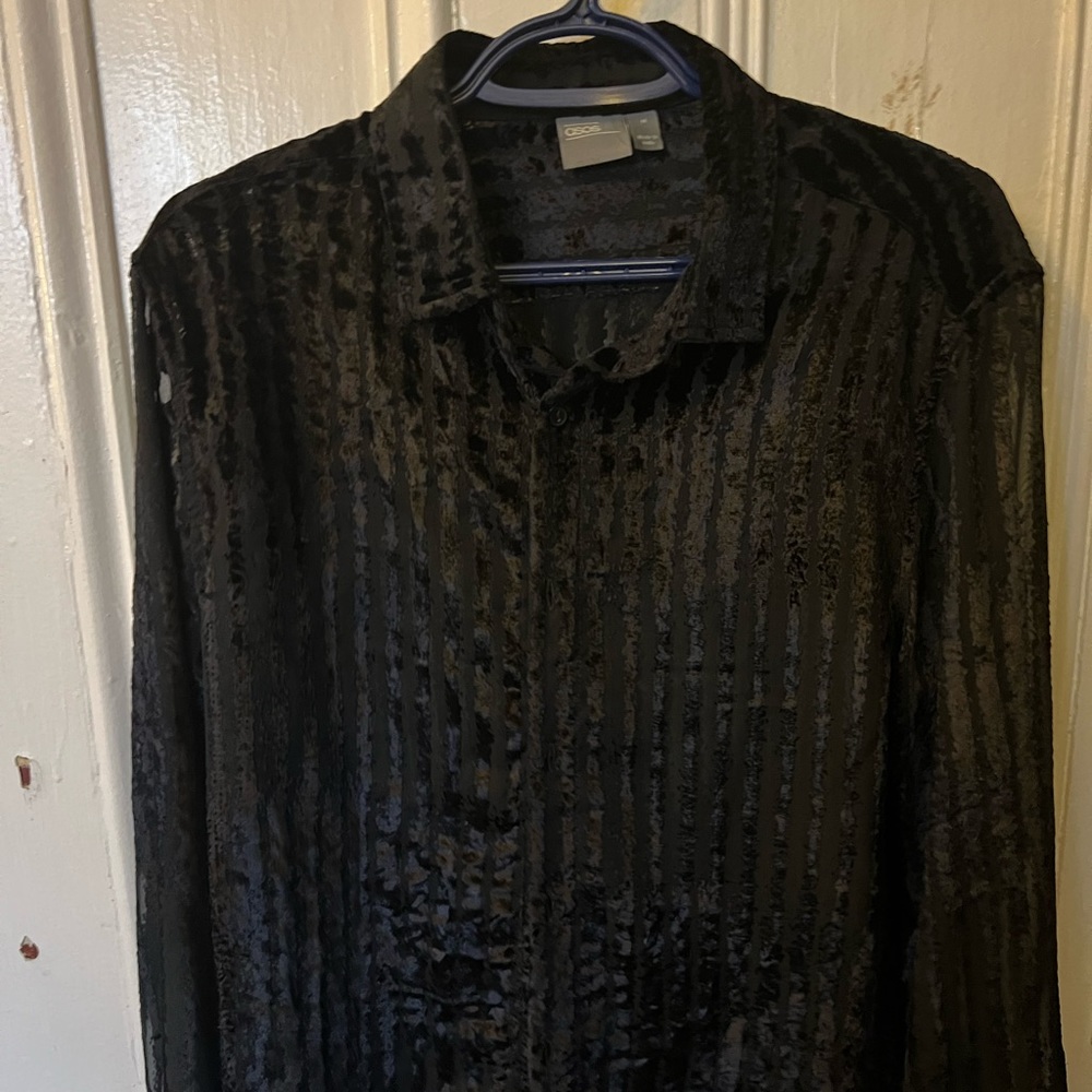 Asos striped sheer shirt